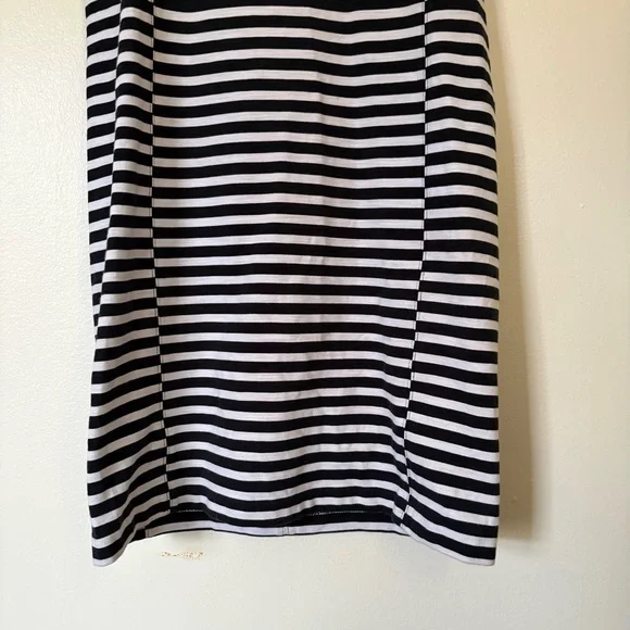 J. Crew Black and White Striped Midi Dress Size Small - Picture 8 of 13